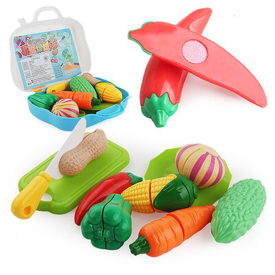 

Tailored Children Plastic Fruit Vegetables Cutting Toys Set Educational Pretend Toy