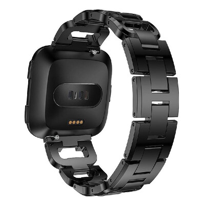 

SDXHJ013 Watch Bracelet Fitbit Strap Stainless Steel Metal Link Bracelet Wristband Replacement for Fitbit Versa Accessories D Link