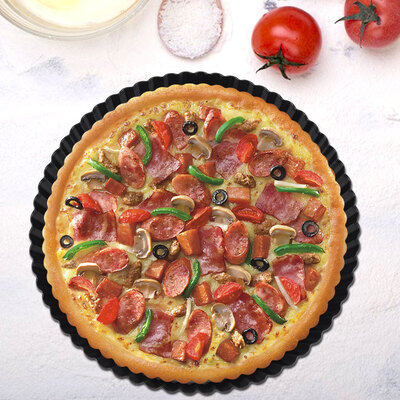 

9 Inch Non-stick Pizza Bakeware Removable Loose Bottom Tart Pie Pan Tart Pizza Pan Removable Tart Pan