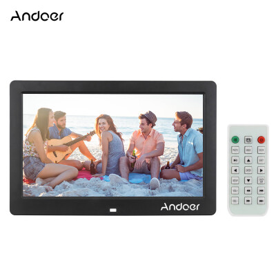 

Andoer 101" LCD Digital Photo Picture Frame Album Alarm Clock MP3 MP4 Movie Player 1024 600 HD with Remote Control