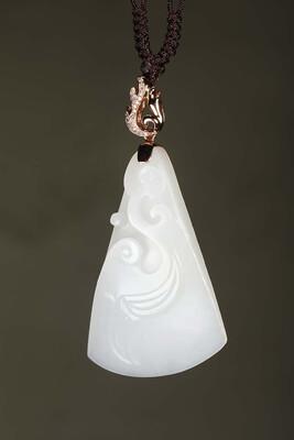 

WANYANSHAOHUA Xinjiang Hetian seed material sheep fat white jade jewelry pendants 18367-8072