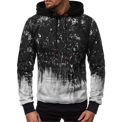 

Toponeto Fashion Mens Autumn Winter Print Sportswear Warm Pullover Long Sleeve Blouse