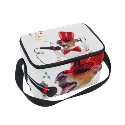 

ALAZA Lunch Box Insulated Lunch Bag Large Cooler New Year Dog Celberation Tote Bag