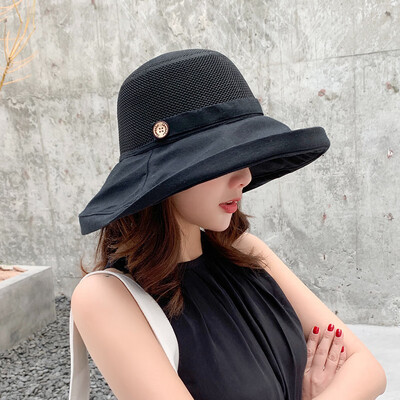 

Net red fishermans hat female Japanese Korean wave Joker Sun Hat summer sun breathable fashion travel Sun Hat