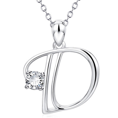 

Initial Necklace 925 Sterling Silver Letters 26 Alphabet Pendant Necklace