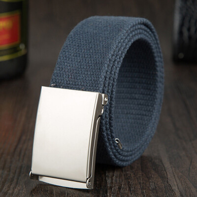 

Fashion Men Women General Belts Canvas Unisex Candy Color Belt Solid Buckle Military Belts For Jeans Cowboy Pants 110--140cm