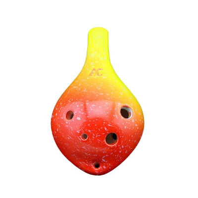 

6 Holes Ceramic Ocarina Alto C Wine Bottle Style Musical Instrument with Lanyard Music Score For Music Lover&Learner