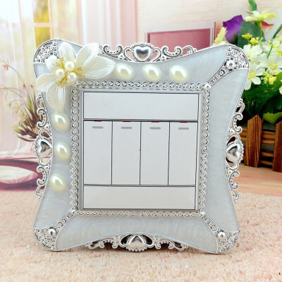 

Gobestart Home Switch Cover Square Shape Switch Wall Light Socket Stickers Room Decor A