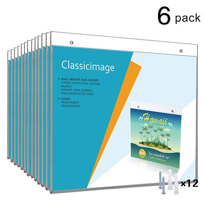 

JINDIAO A3 Horizontal Transparent Card Slot Display Stand 6pcs 6031