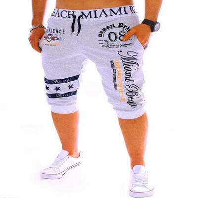

2016 Mens Casual Leisure Shorts Digital Letter Print Joggers Shorts Men Fashion Shorts