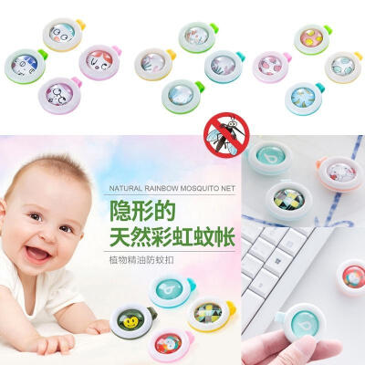 

Kids Infant Baby Cartoon Mosquito Repellent Buckle Anti-Mosquito Buckle Random