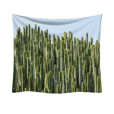 

Toponeto Fashion Tapestry Green Cactus Style Pattern Decorative Tapestry Home Decor