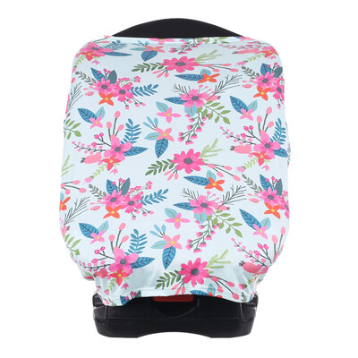 

Stretchy Car Seat Cover Nursing Breastfeeding Stroller Cover Baby Canopy Shopping Cart Mommy Shawl Scarf for Infant Baby Girls a