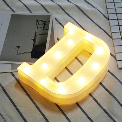 

DIY English Letter D LED Night Light Symbol Modeling Lamp For BirthdayWeddingMarriage Proposal Decor