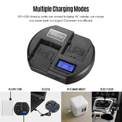 

Andoer Fast Charger Dual-channel Camera Battery Charger with