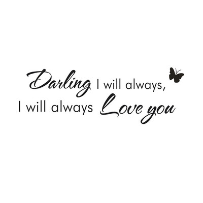 

〖Follure〗I Will Always love You Removable Mural Wall Stickers Wall Decal Room Home Decor