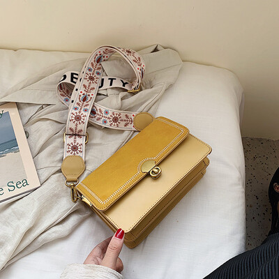 

Qiao Bani 2019 new early autumn new Korean chic fashion frosted ribbon small square bag shoulder diagonal female bag