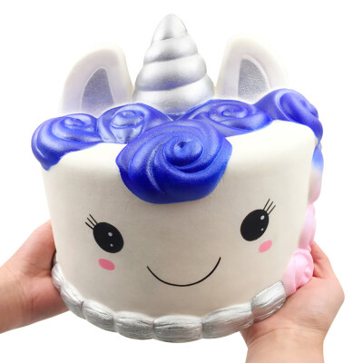 

Gotoamei Jumbo Blue Rose Cake Stress Reliever Scented Super Slow Rising Kids Squeeze Toy