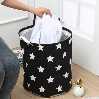 

Gobestart Cotton Linen Waterproof PE Coating Storage Basket Sundries Storage Box