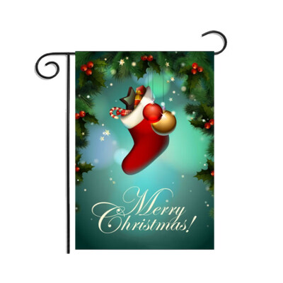 

Cute Christmas Garden Flag Printed Decorative Hanging Banner For Outdoor Yard Lawn Patio Porch Decor 2020 New Year