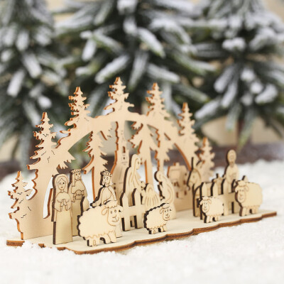 

〖Follure〗High Quality Beautiful New Merry Christmas Wooden Ornaments Decoration For Home