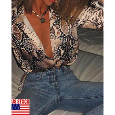 

US Fashion Women Summer Chiffon Long Sleeve Casual Shirt Tops Blouse T-Shirt New