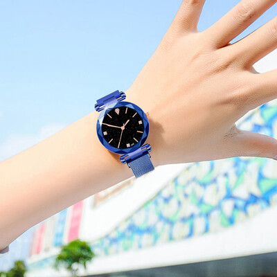 

RM Women Watches Minimalism Starry sky Magnet Buckle Casual Female Wristwatch
