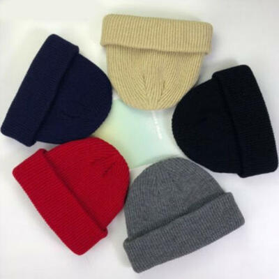 

Unisex Men Women Beanie Hat Warm Ribbed Winter Turn Ski Fisherman Docker Hat