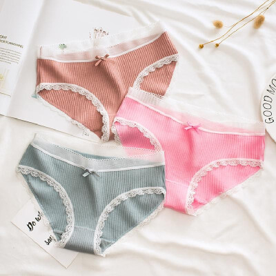 

Supply thread underwear womens cotton new Japanese Princess 2018 new ladies hip pants large size manufacturers wholesale 020