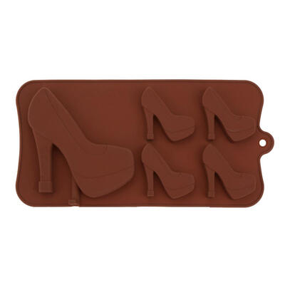 

5 Cavity High Heels Silicone Chocolate Mould Biscuit Fondant Cake Mold