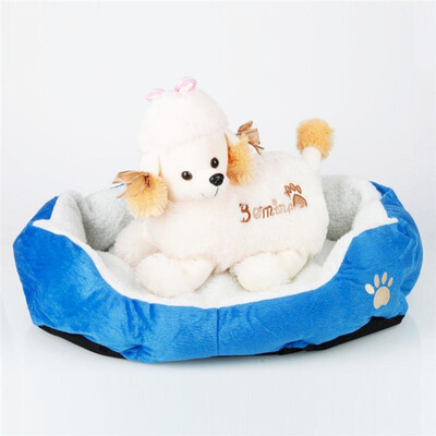 

Ktaxon Pet Dog Puppy Cat Soft Fleece Cozy Warm Nest Bed House Cotton Mat Size  Blue