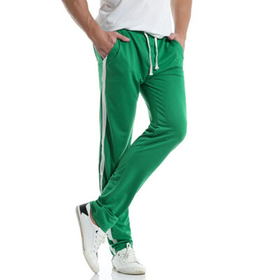 

Gobestart Mens Casual Slim Sports Pants Striped Trousers Baggy Harem Long Pants