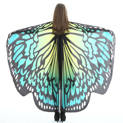 

Women Fancy Long Butterfly Wings Fairy Cape Scarf Scarves Wrap Printing Shawl