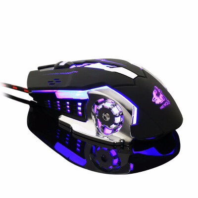 

Cool Seven-Color LED Light Wired Braided Wire Game Computer Silent Mute Mouse