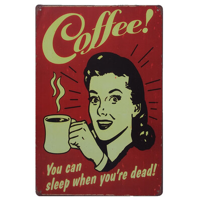 

Toponeto Vintage Metal Tin Sign Poster Plaque Bar Pub Club Cafe Home Plate Wall Decor Art
