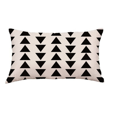 

〖Follure〗Geometry Painting Linen Cushion Cover Throw Pillow Case Sofa Home Decor A