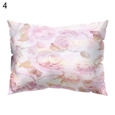 

Multicoloured Flower Printed Throw Pillow Case Cushion Cover Sofa Home Bed Decor
