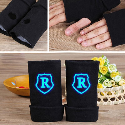 

Luminous Fingerless Gloves Hand Arm Warmers Half Finger Gloves Half Palm Short Gloves Sleeves for Winter