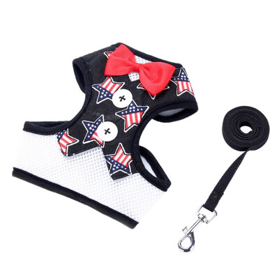 

Gentleman Vest-style Pet Dog Collar Breathable Bow Dress Small Dog Leash Small Pet Dog Wedding Party Accessories