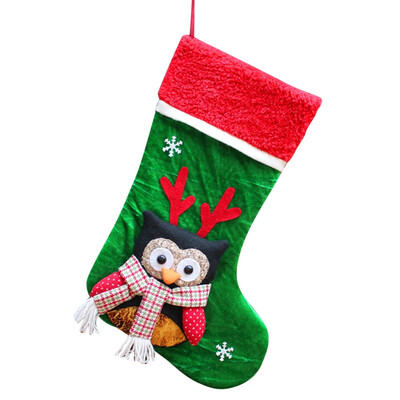 

Christmas Stockings Cute Candy Gift Bag Christmas Owl X-mas Decoration Cute Christmas Home Party Decoration Ornament