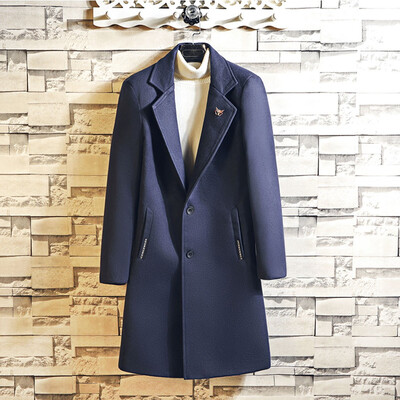 

Toponeto Mens Autumn Winter Casual Coat Long Sleeved Large Size Lengthened Jacket