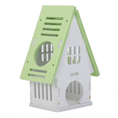 

Cute Wooden Hamster Nest House Small Pet Playing Cage Sleeping Bed Castle