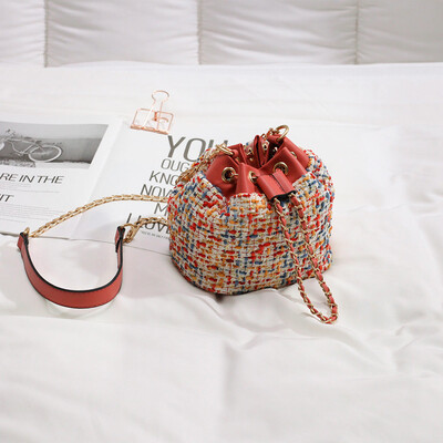 

Tailored Womens Bag Bucket Bag Shoulder Bag Color Stitching Crossbody Bag
