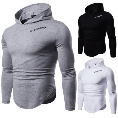 

US New Men´s Casual Slim Fit Hoodie Long Sleeve Muscle Tee T-shirt Tops Blouse