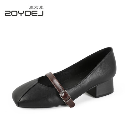 

The single-shoe womens coarse&grandmas shoes&autumn the gentle fairy shoes the right&the left quarter of the shoes