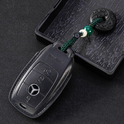 

Applicable to Benz car key case GLC new E300l C260l S320L A200L leather key bag chain car key cases