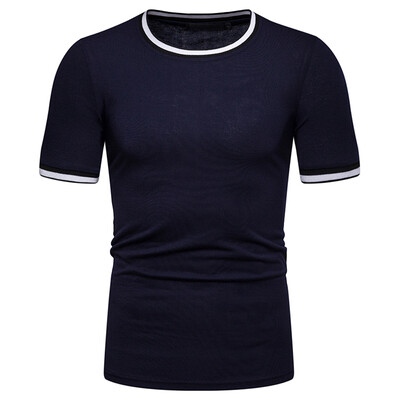 

Toponeto Mens Fashion Summer Solid T Shirt Leaf Short Sleeve Tops Casual Open Shirts