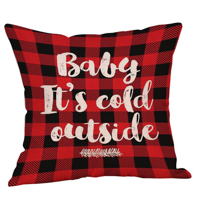 

Tailored Merry Christmas Xmas Gift Plaid Throw Pillow Case Cover Cushion 18 x 18 Inch