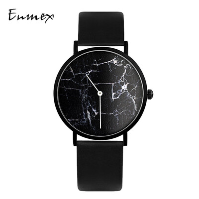 

Enmex Watch Simple Two-Needle Light Design Marble English Style Watch