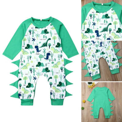 

US Baby Boy Girl Dinosaur Romper Bodysuit Jumpsuit Playsuit Outfit Clothes 3-18M